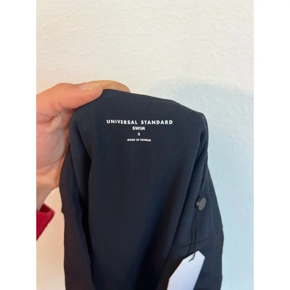NWT Universal Standard High Waist Black Bikini Swim Bottoms Small (US 14-16)